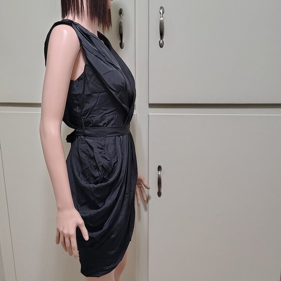 Rachael G. Grecian Style Dress with Slings, High Back, Black, Size 2 and 4 - Picture 3 of 12